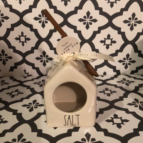 Rae Dunn Other - Rae Dunn SALT Cellar Birdhouse with Wooden Spoon